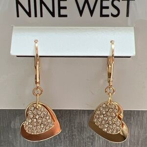 Nine West Double Heart Earrings